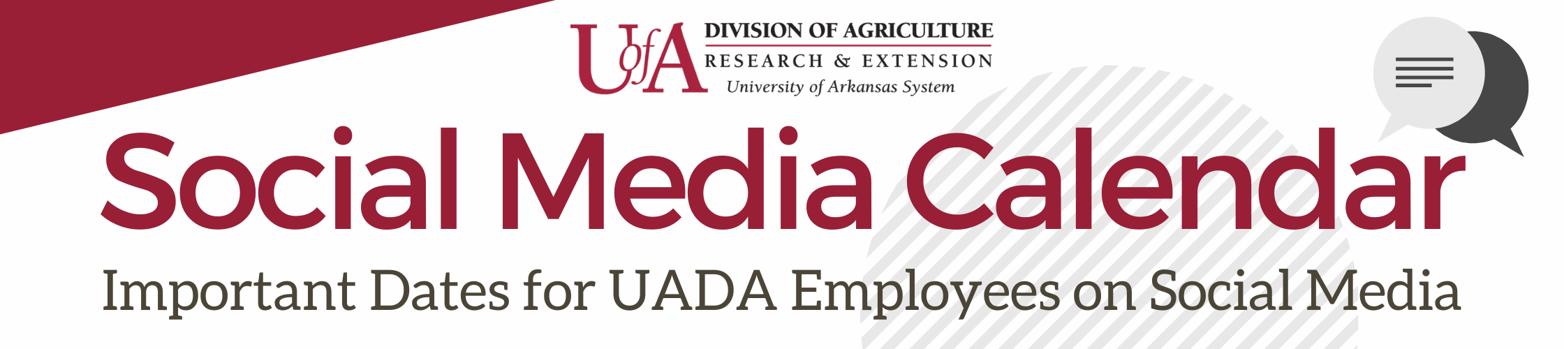 Social Media Calendar: Important Dates for UADA Employees on Social Media